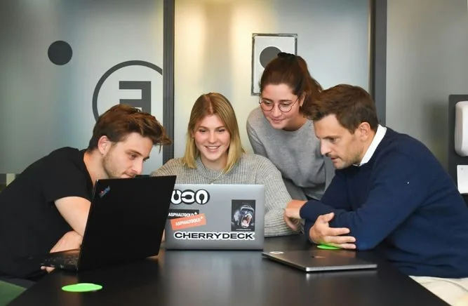 Stagiaire préparant des contenus de communication pour une organisation internationale